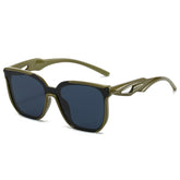 (6 PACK) Wholesale Sunglasses Unique New Arrival Women Outdoor Sport Cycling 2024 - BulkSunglassesWholesale.com - Green Frame Black Lens